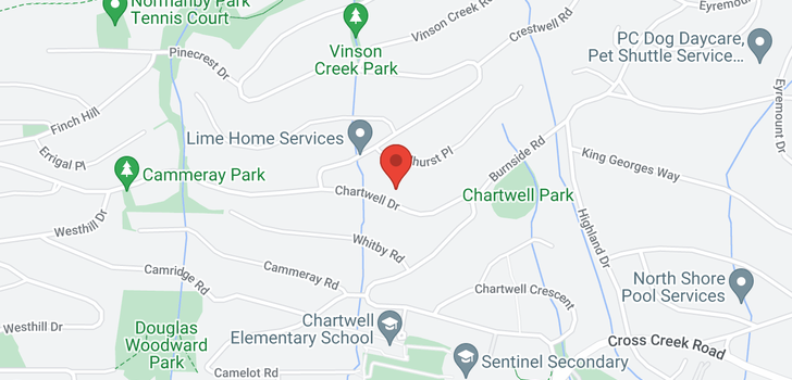 map of 1391 CHARTWELL DRIVE